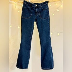 Pilcro Dark Blue Flare Jeans
